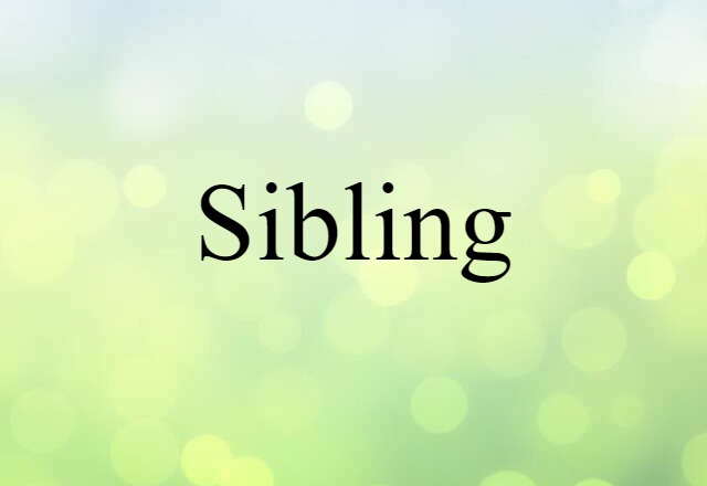 Sibling (noun) Definition, Meaning & Examples