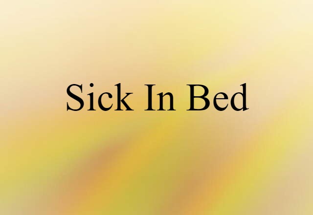 sick in bed