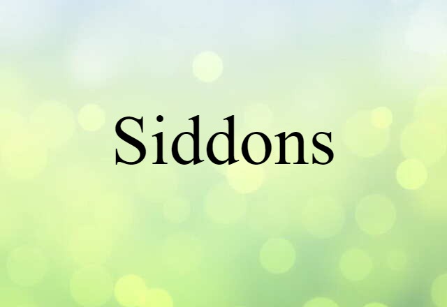 Siddons