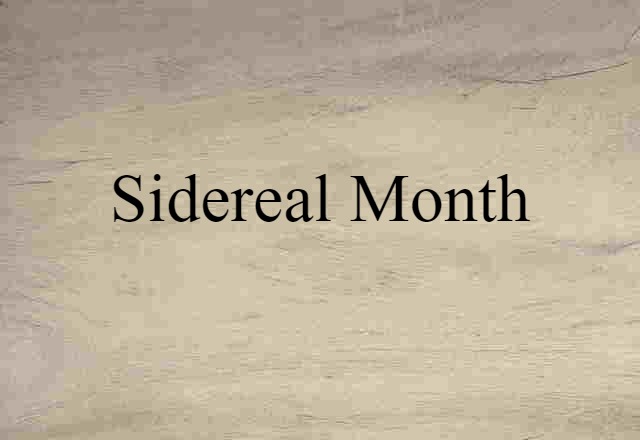 sidereal month