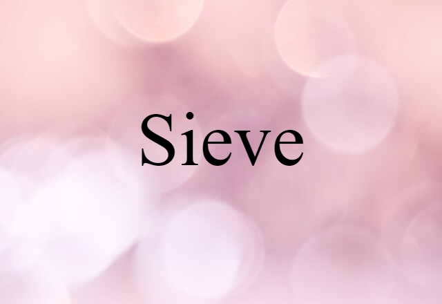 Sieve (noun) Definition, Meaning & Examples