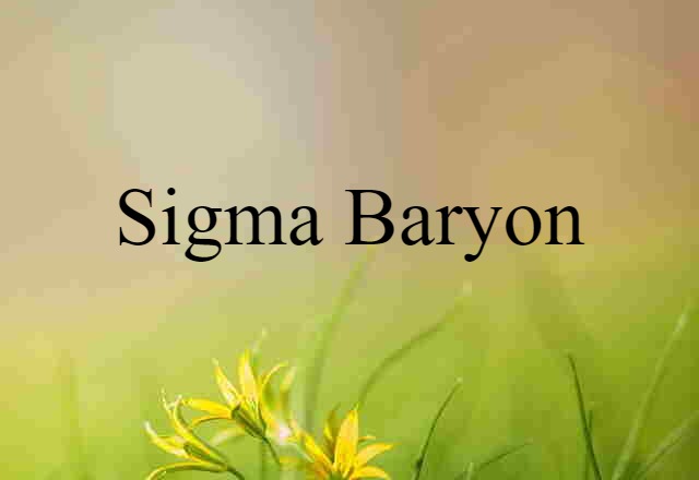 Sigma Baryon (noun) Definition, Meaning & Examples