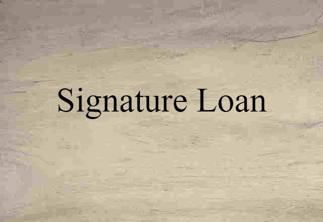 signature loan