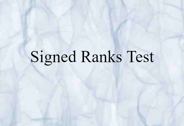 signed ranks test