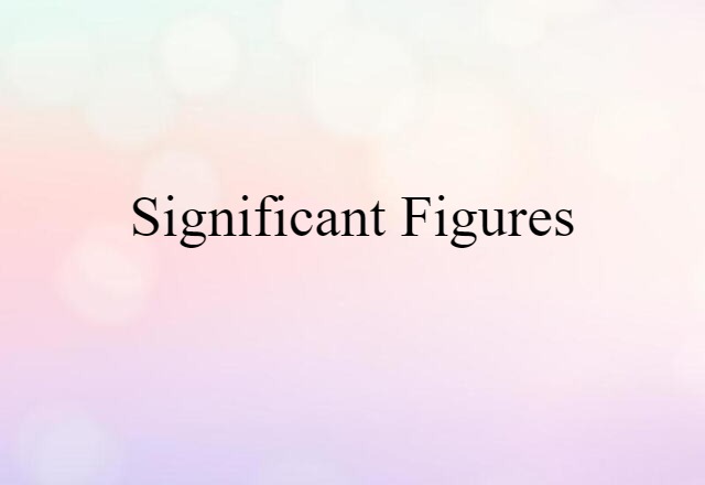 significant figures