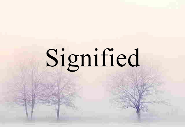 signified