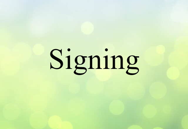 signing