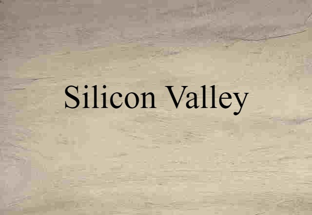 Silicon Valley (noun) Definition, Meaning & Examples