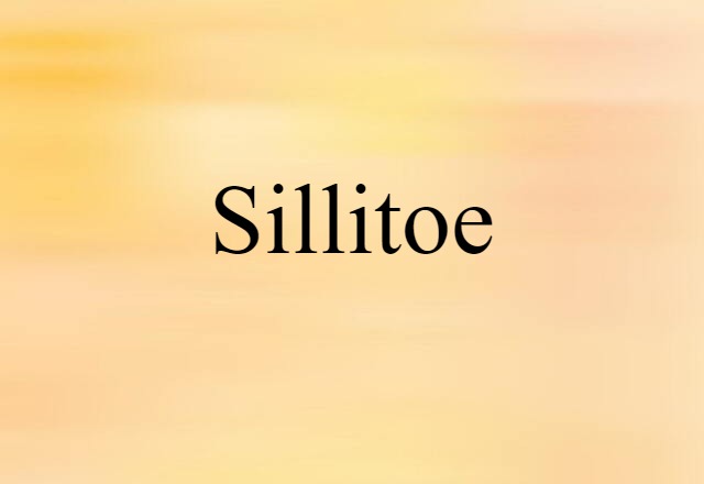 Sillitoe (noun) Definition, Meaning & Examples