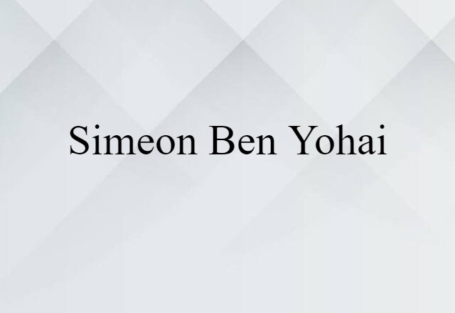 Simeon ben Yohai