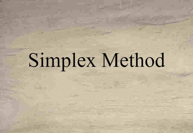 Simplex Method (noun) Definition, Meaning & Examples