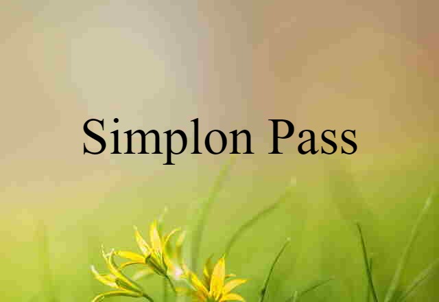 Simplon Pass