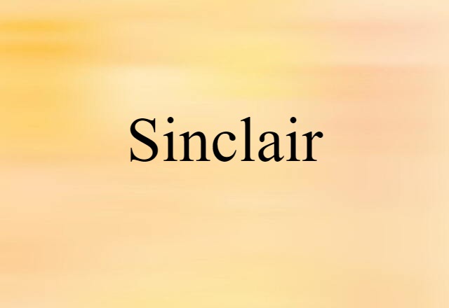 Sinclair (noun) Definition, Meaning & Examples