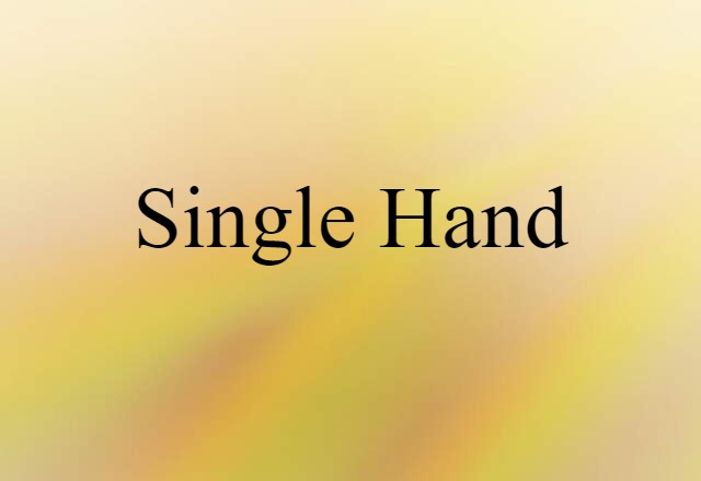 single hand