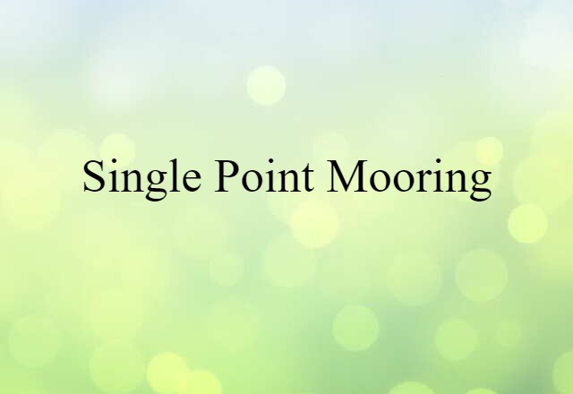 single point mooring