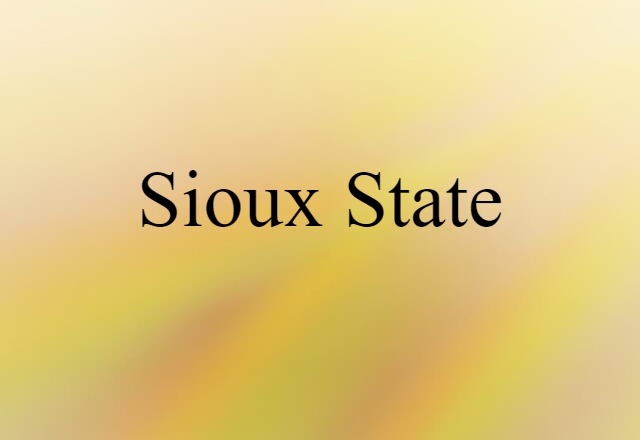 Sioux State (noun) Definition, Meaning & Examples