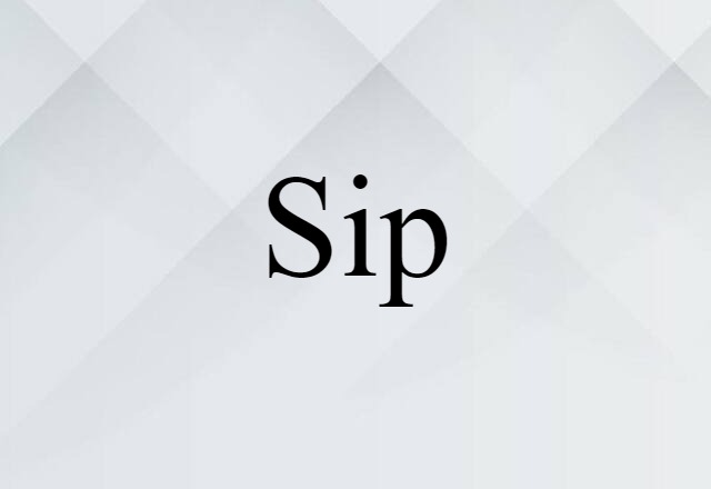 Sip (noun) Definition, Meaning & Examples