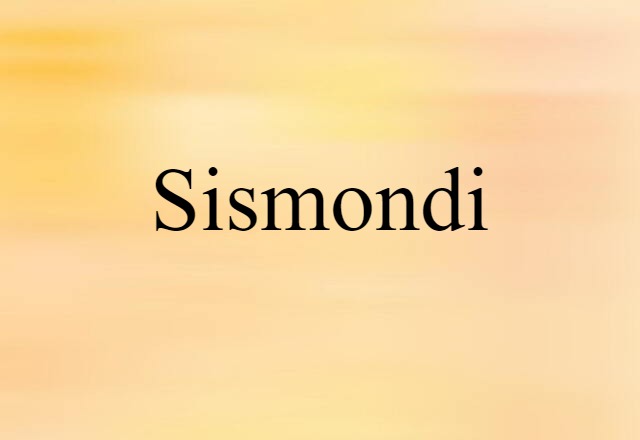 Sismondi