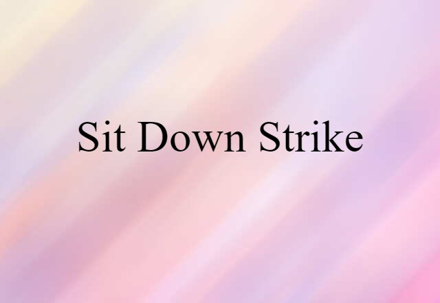 sit down strike