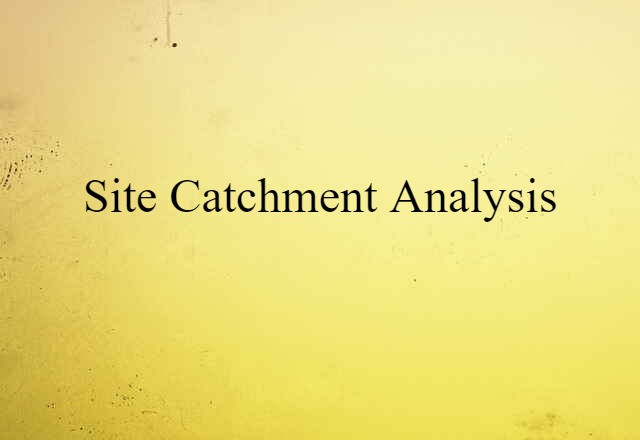 site catchment analysis