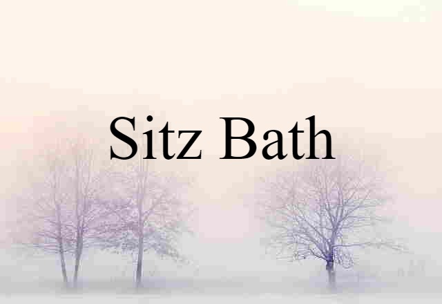 sitz bath