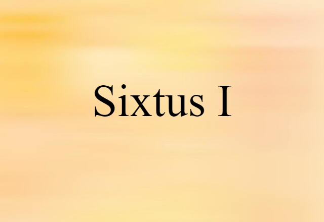 Sixtus I