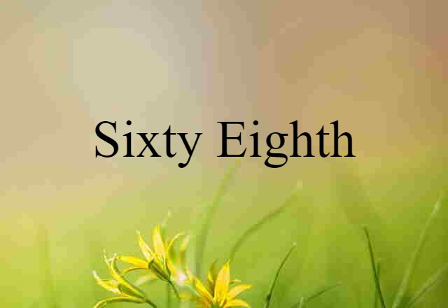 Sixty Eighth (noun) Definition, Meaning & Examples