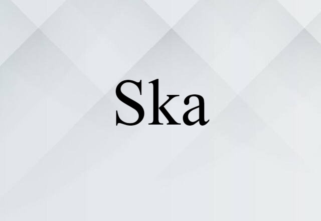 Ska (noun) Definition, Meaning & Examples