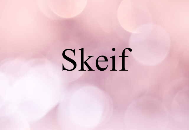 Skeif (noun) Definition, Meaning & Examples