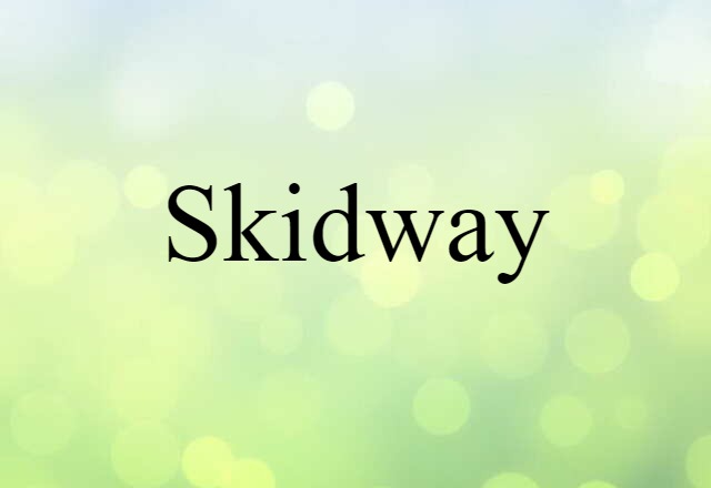 Skidway (noun) Definition, Meaning & Examples