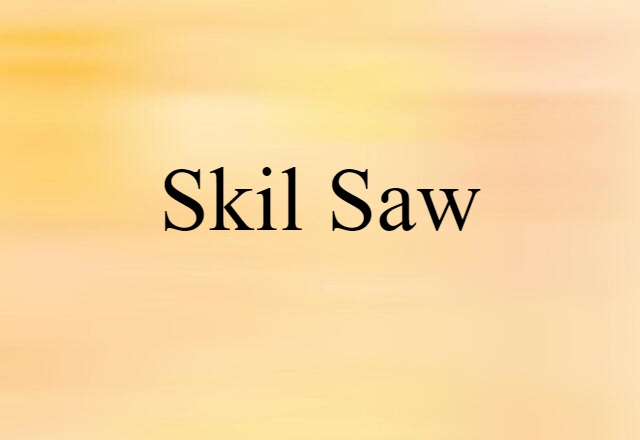 Skil Saw (noun) Definition, Meaning & Examples