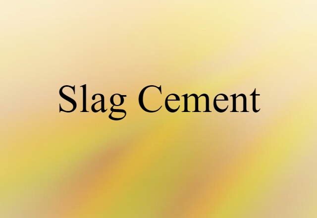 slag cement