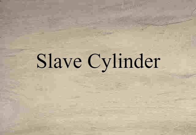 Slave Cylinder (noun) Definition, Meaning & Examples