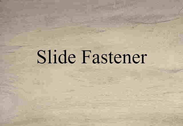 Slide Fastener (noun) Definition, Meaning & Examples