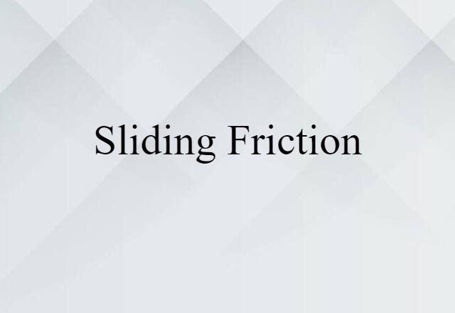 sliding friction