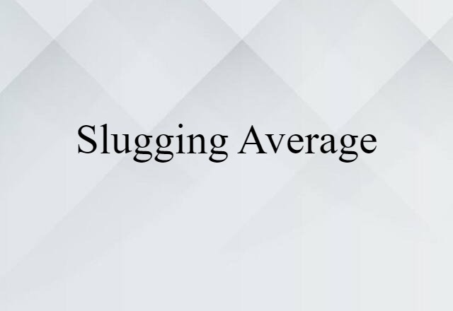 slugging average