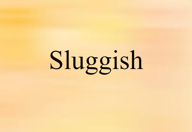 Sluggish (noun) Definition, Meaning & Examples