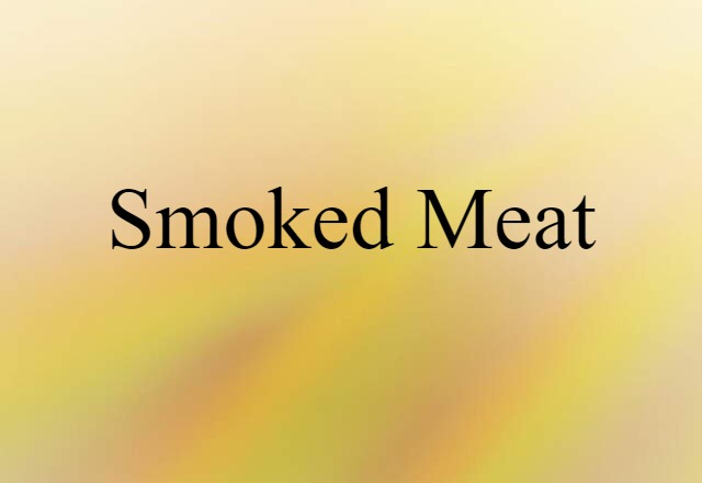 smoked meat