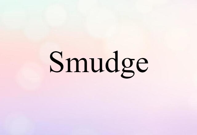 Smudge (noun) Definition, Meaning & Examples