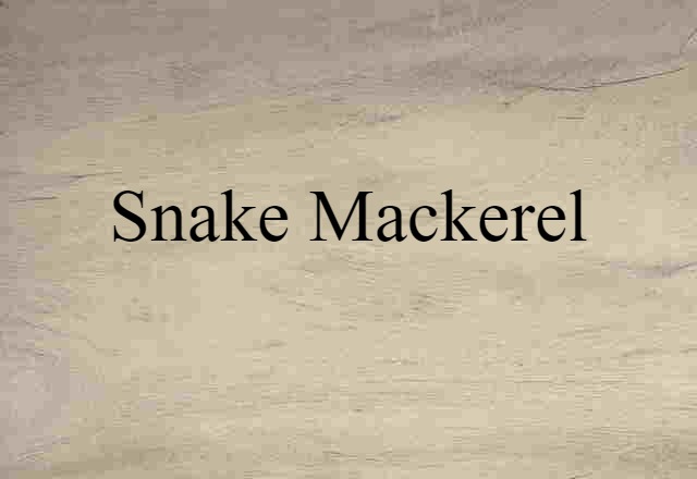 snake mackerel