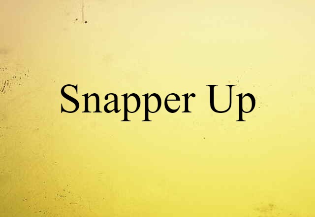 Snapper Up (noun) Definition, Meaning & Examples