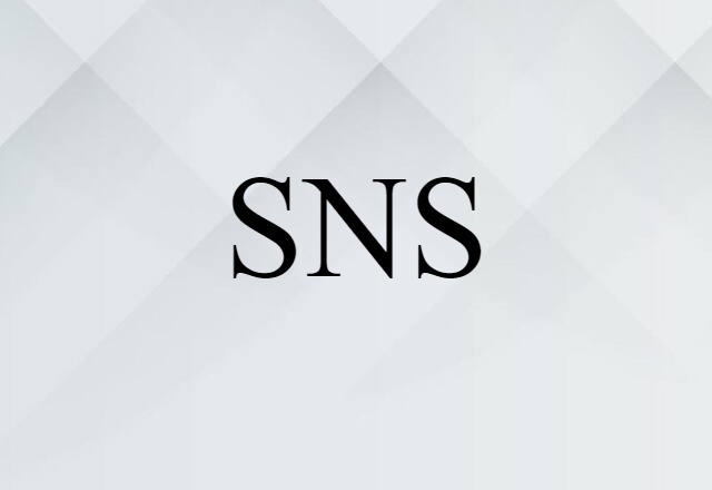 SNS (noun) Definition, Meaning & Examples