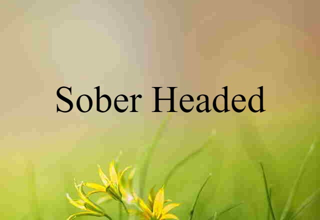 sober-headed