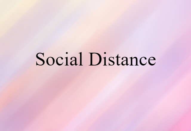 social distance