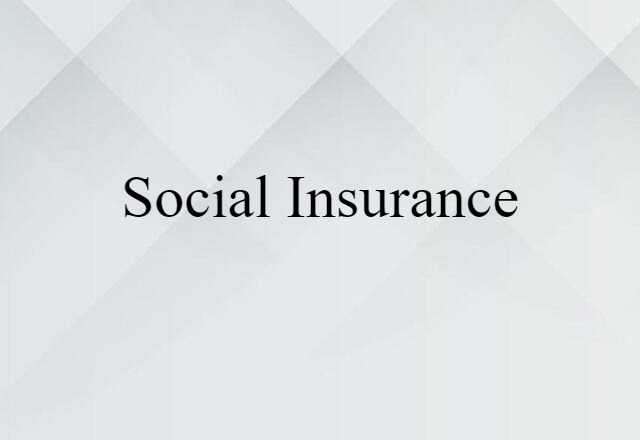 social insurance