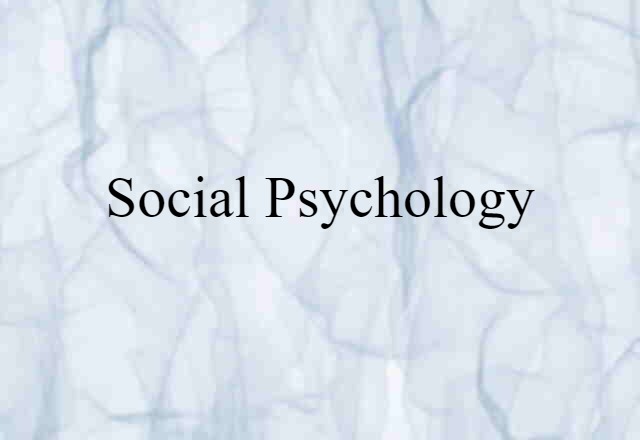 social psychology