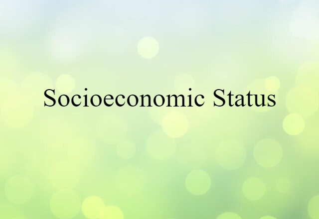 socioeconomic status