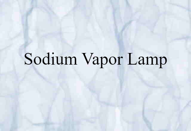 sodium-vapor lamp