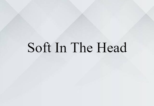 soft in the head