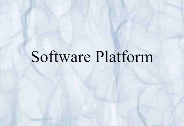 Software Platform (noun) Definition, Meaning & Examples